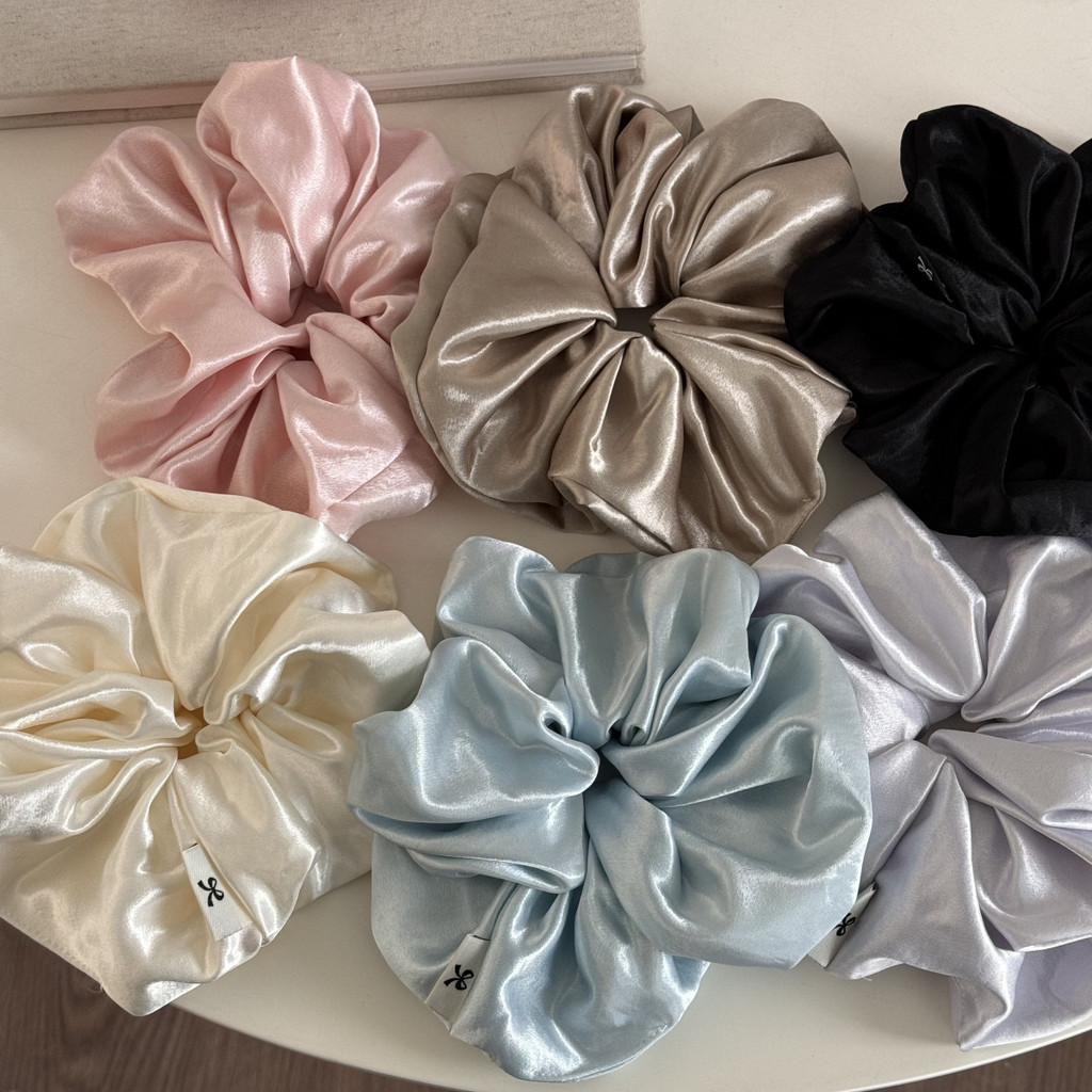 Dây buộc tóc bằng vải đuôi ngựa Satin Hàn Quốc
