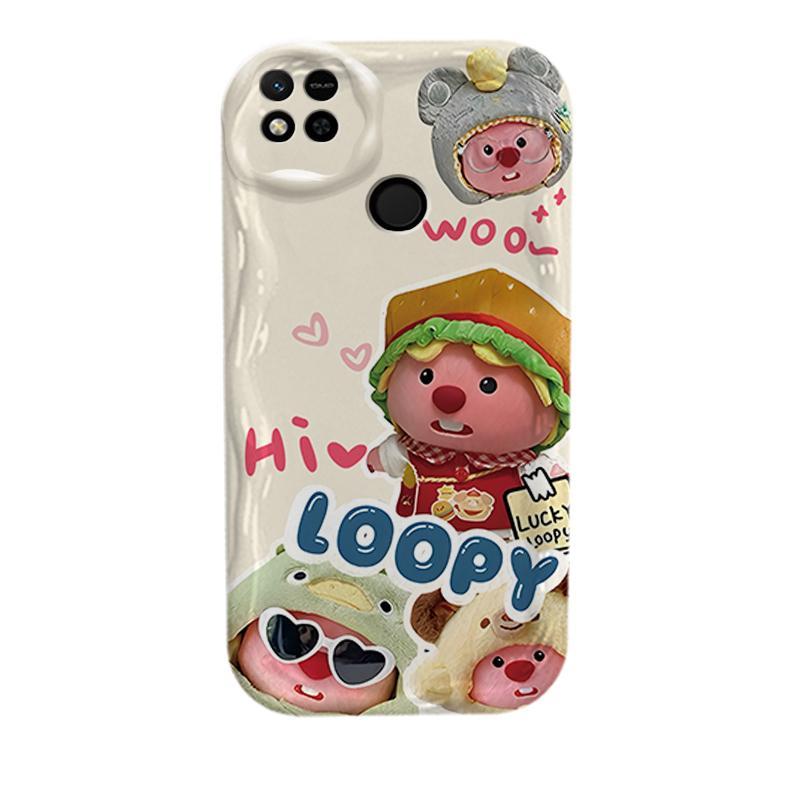 Vỏ Silicon Hoạt Hình Cho Redmi 9C 10A 3D Sóng Mềm Ốp lưng Loopy Chống Sốc Ốp Lưng
