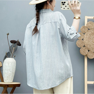 [Hàng có sẵn] Áo sơ mi nữ cotton cao cấp, cổ đứng, form rộng, thoáng mát cho mùa hè