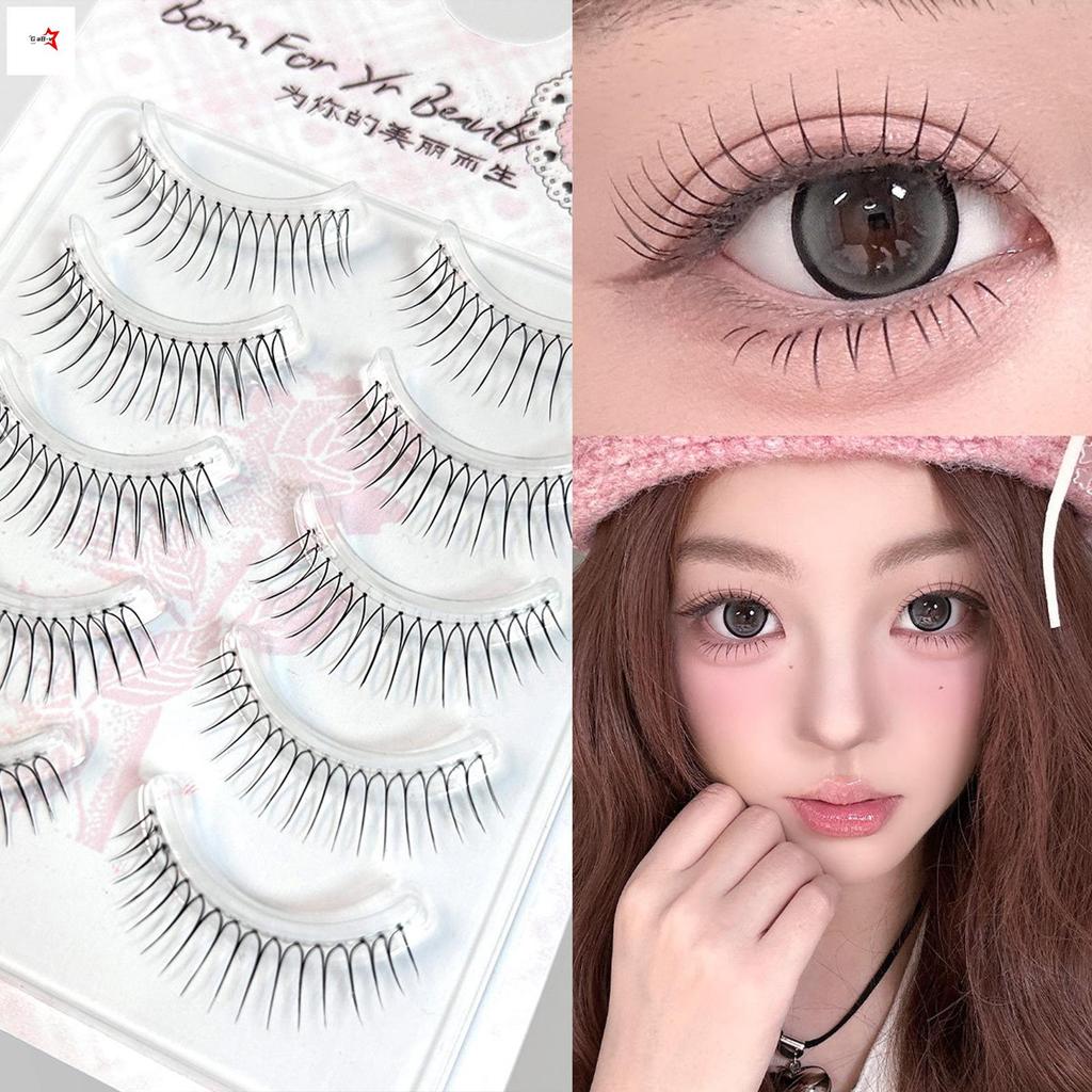 Dây đeo mỏng Wispy giả tự nhiên - Lông mi sọc mịn cho bữa tiệc công sở du lịch