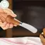 PUSKY Mới Thép Không Gỉ Phô Mai Dao Bộ Nĩa Phô Mai Tay Cầm Bằng Gỗ Thìa Bơ Phô Mai phết Mứt Máy rải Dụng Cụ Nướng Bánh VN