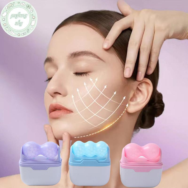 Con lăn đá hai đầu PUSKY dành cho mặt bọng mắt Đau nửa đầu Giảm đau và chấn thương nhỏ Mặt Con lăn Massage trị liệu lạnh Chăm sóc da VN