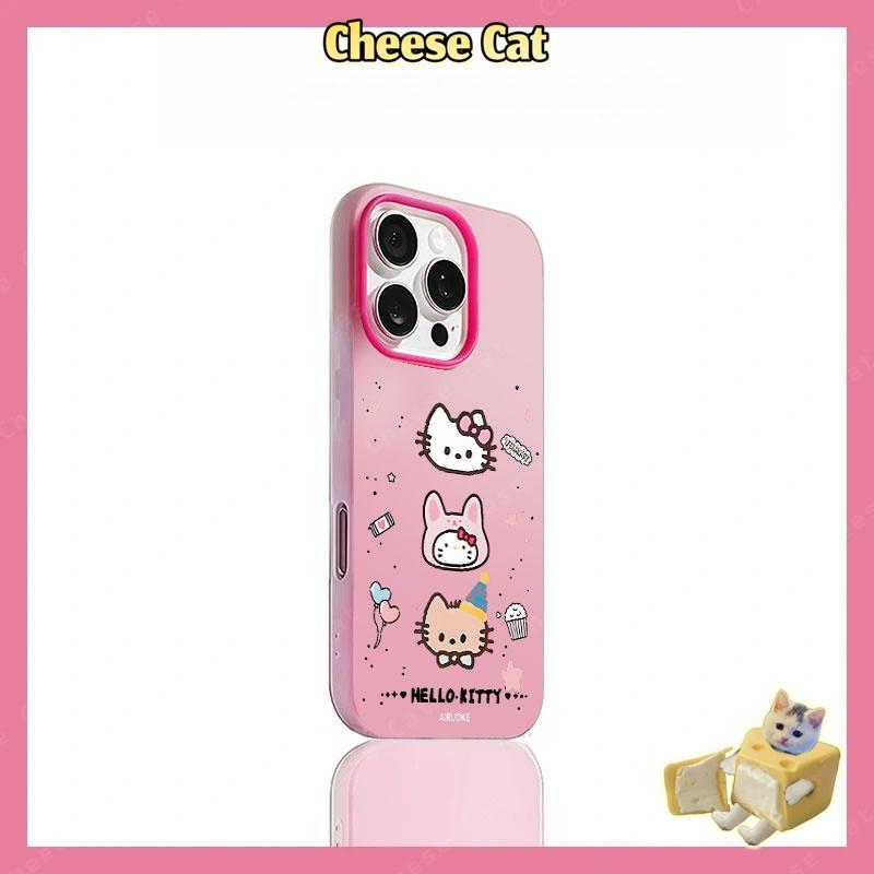 Dễ Thương Kitty Vỏ điện thoại dành cho iPhone 14 15 16 13 12 11 Pro Max Xs Max XR 17 Air Vỏ iPhone màu hồng