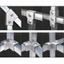 Pealike 20x20mm Vuông Ống Kết Nối Kết Nối Dây Hợp Kim Nhôm 3 Chiều Khuỷu Tay Lắp Kết Nối Phụ Kiện