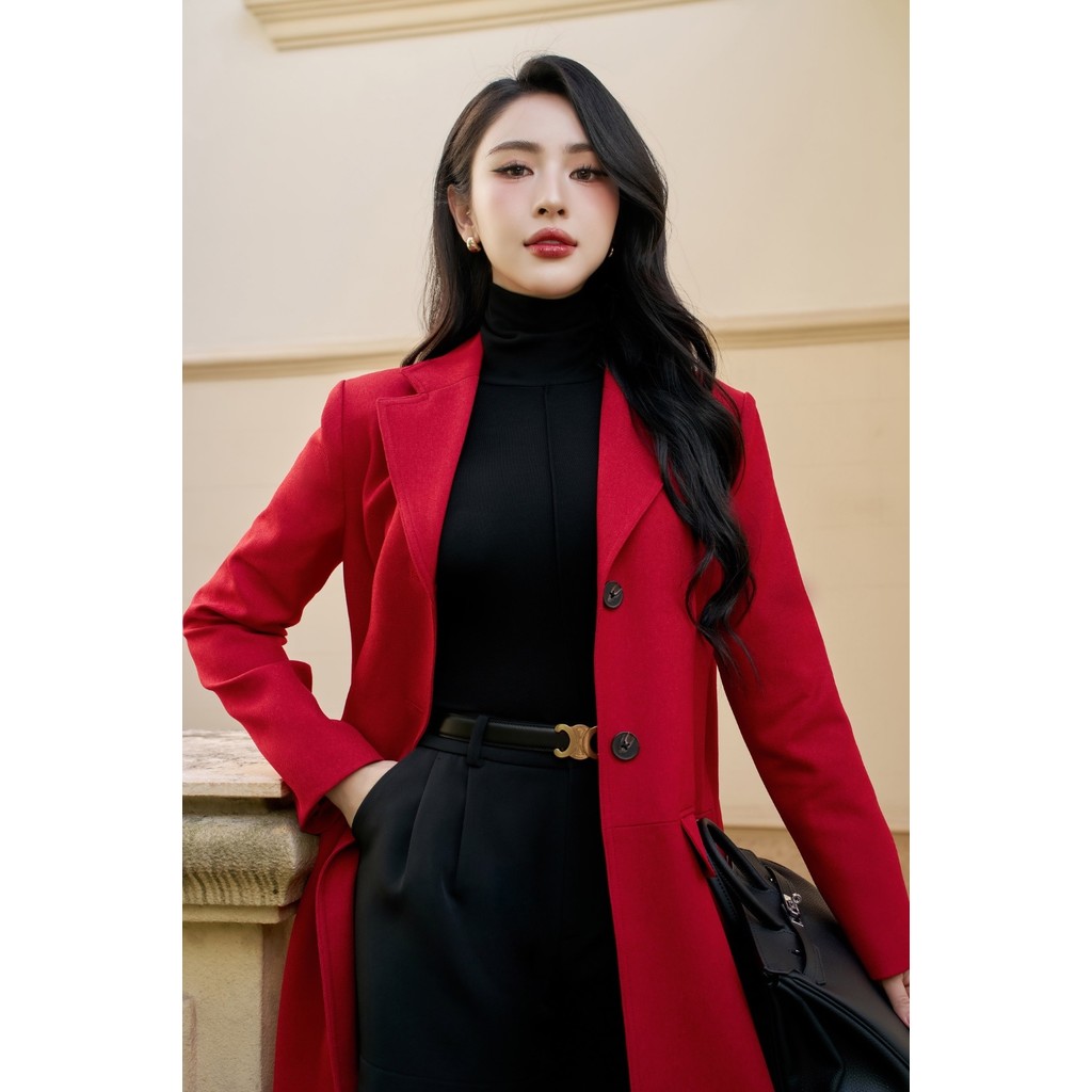 Áo giữ nhiệt nữ ELLA DORA thiết kế cổ lọ dáng dài tay phong cách thanh lịch 3 màu ĐỎ/XÁM/ĐEN [AT48]
