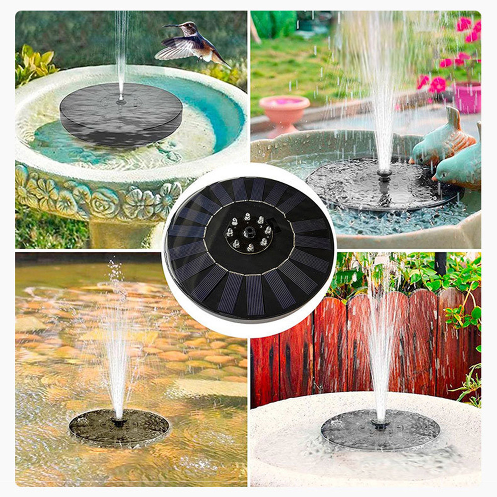 Đài phun nước năng lượng mặt trời 1,5w Không dây, Không pin. Máy bơm đài phun nước nổi mạnh mẽ cho đài phun nước sân vườn