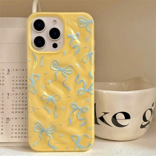 Ốp lưng iPhone 17 16 15 14 13 12 11 Pro Max 7 8 Plus Cao cấp cảm thấy đầy đủ màn hình Bowknot trường hợp điện thoại