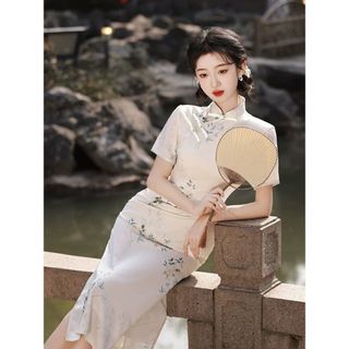 Đầm bé gái phong cách mới, cổ sườn xám, cao cấp, phù hợp mùa hè