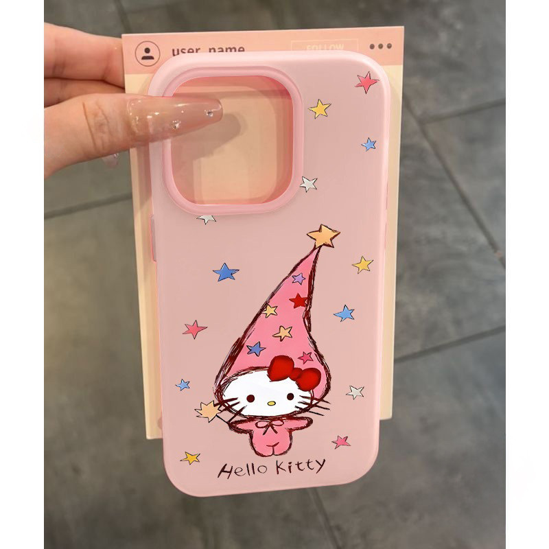 Ốp Lưng iPhone TPU Hoạ Tiết Da Mềm Pink Hello Cat Chống Sốc, Bảo Vệ Camera - iP X_Xs_Xr_11_12_13_14_15_16_Pro_Max_Air