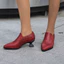 VNMZG34-39 Kích Thước Lớn Mũi Nhọn Hình Gót Chân Slip-On Sâu Miệng Đi Lại Da Đơn Bà Giày