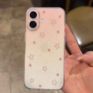Dành Cho IPhone 17 16 15 14 13 12 11 Pro Max X XR XS Max 7 8 Plus Màu xanh bột gradient sao trường hợp điện thoại