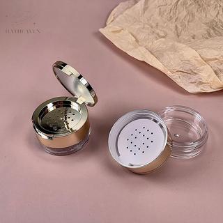 [hatheaven] Hộp nhựa đựng bột mỹ phẩm di động màu vàng 6g Nồi bột rời rỗng có sàng Hộp đựng đồ trang điểm du lịch có ống phồng đẹp