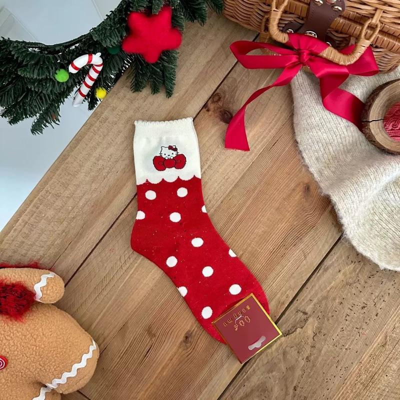 Tất cổ cao 2026 Dễ Thương Dành Cho Nữ Vải Cotton Mềm Mịn Thoải Mái Phong Cách Trẻ Trung Thêu Nơ Thể Thao Năng Động