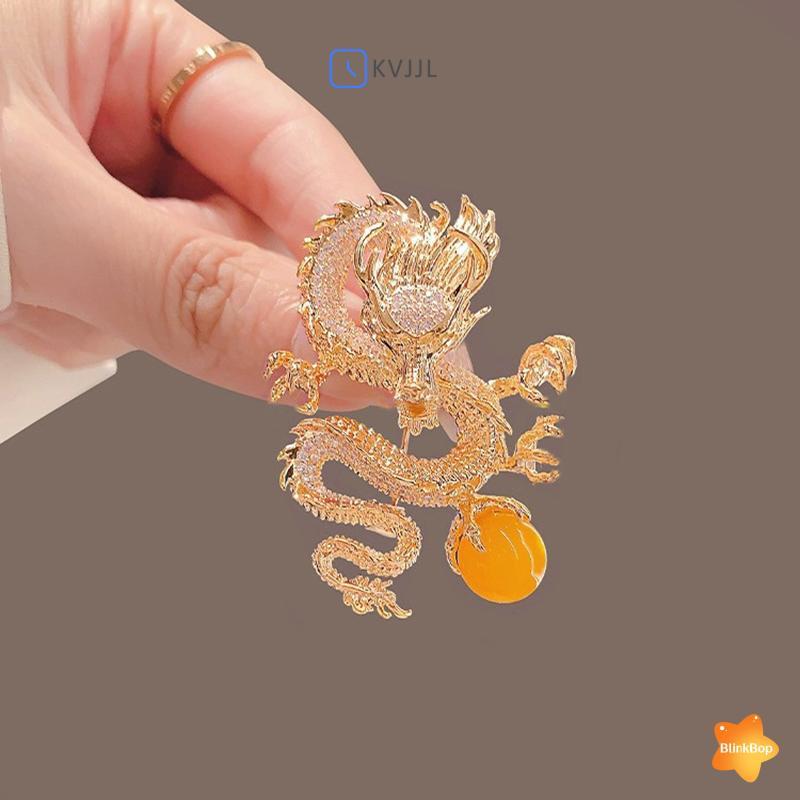 [KvJJL-t] Trâm cài rồng thời trang Trung Quốc dành cho nữ Quần áo Áo khoác Trang sức Phụ kiện dự tiệc Cung hoàng đạo Rồng bay Trang sức mới