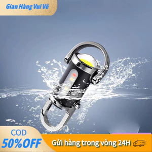 【48h】Đèn mini siêu sáng dạng móc, có thể sạc lại, hỗ trợ 7 cấp độ ánh sáng khác nhau, là đèn pin cũng là phụ kiện trang