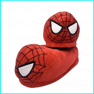 GN Marvel The Avengers Iron Man Hoạt Hình Dép Sang Trọng Cho Người Lớn Trẻ Em Mùa Đông Dép Lông Cừu Ấm Áp NG