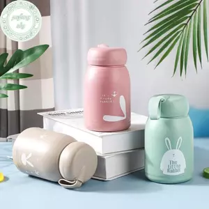 PUSKY 320ml Dễ Thương Cốc Giữ Nhiệt Di Động Cốc Cách Nhiệt Thủy Tinh Bình Hút Chân Không Bình Nước Cho Bé Gái Kid VN