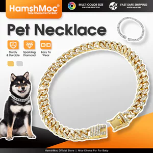 Vòng Cổ Thú Cưng HamshMoc Thời Trang Đá Sáng Bóng Có Thể Điều Chỉnh Chiều Dài 20-70cm Cho Tất Cả Các Giống Trong Nhà Ngoài Trời