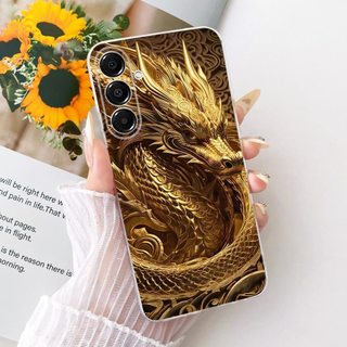 Dành Cho Samsung Galaxy A36 A26 5G Mới Mát Họa Tiết Rồng Hổ Vỏ Điện Thoại Silicon Mềm TPU