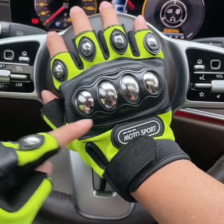 Xe Máy Thể Dục Vỏ Thép Half Finger Gloves, Phù Hợp Sử Dụng Ngoài Trời Và Khi Đi Xe Đạp