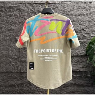 Áo Thun Nam Phong Cách Hip-Hop Cổ Tròn với Họa Tiết Graffiti, Perfect cho Dạo Phố