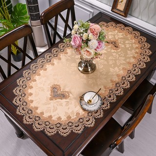 70 * 170cm Phòng Khách Bàn Cà Phê Khăn Trải Bàn Vải Ren Hiện Đại Hình Bầu Dục Phong Cách Châu Âu Hình Chữ Nhật Bao Vải Ren Bàn Cà Phê Vải Influencer Bao Khăn Hộ Gia Đình Khách Sạn Thương Mại Cảm Giác Cao Cấp 01