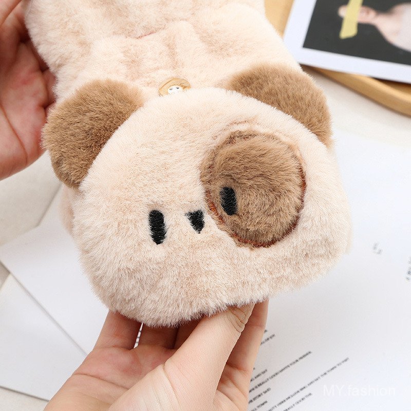 Găng tay dày lông cừu có thể lật, phiên bản Hàn Quốc, giữ ấm cho mùa thu