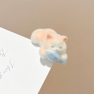 Kẹp Tóc Sang Trọng SMILE, Chất Liệu Đổ Xô Nhung Mèo Con Kẹp Tóc, Phong Cách Ngọt Ngào Kawaii Mũ Phụ Kiện Bé Gái