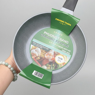 Chảo Chống Dính 24cm Nhôm Đúc Nguyên Khối Phương Trang Dùng Cho Bếp Gas Và Bếp Hồng Ngoại