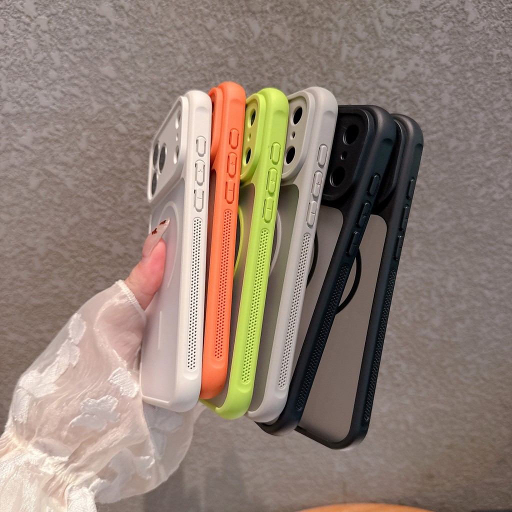 Dành Cho iPhone 17promax Vỏ Điện Thoại Từ Tính Phong Cách Mới 16 Da Chuyên Dụng Cảm Giác Mờ Cao Cấp Cảm Giác 15 Tản Nhiệt