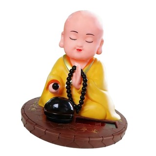 QUIM gật đầu Phật giáo Nhà sư ô tô Trang trí bảng điều khiển năng lượng mặt trời Trang trí bảng điều khiển nhà sư nhỏ Hình tượng trang trí cho gia đình