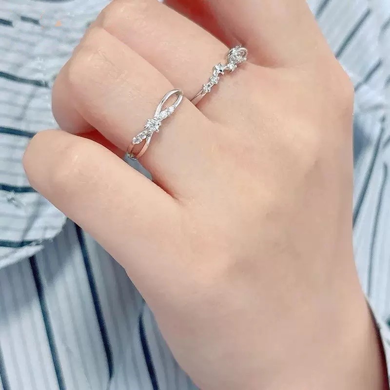 Nhẫn đôi nữ thời trang bạc S999
