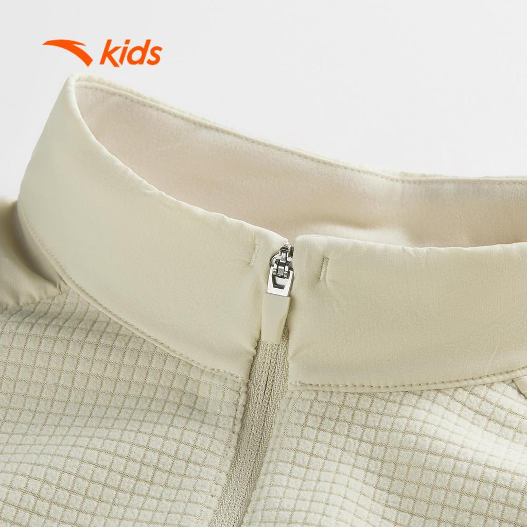 ANTA Kids Áo Dài Tay Thể Thao Bé Trai Cổ Đứng, Giữ Ấm T526A6701B