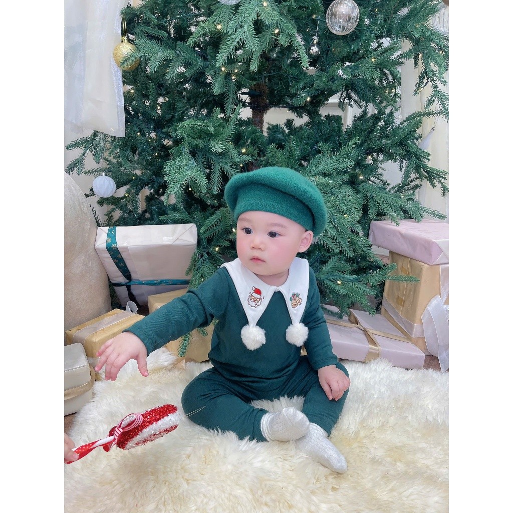 [HỎA TỐC] Set đồ noel cho bé trai bé gái Unbee chất nỉ modal lông mềm mịn - Quần áo giáng sinh cho bé