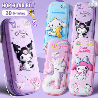 Hộp đựng Bút​ dễ thương hình 3D cho bé gái và học sinh, thiết kế chống nước, nhiều ngăn phân loại, giúp bàn học gọn gàng