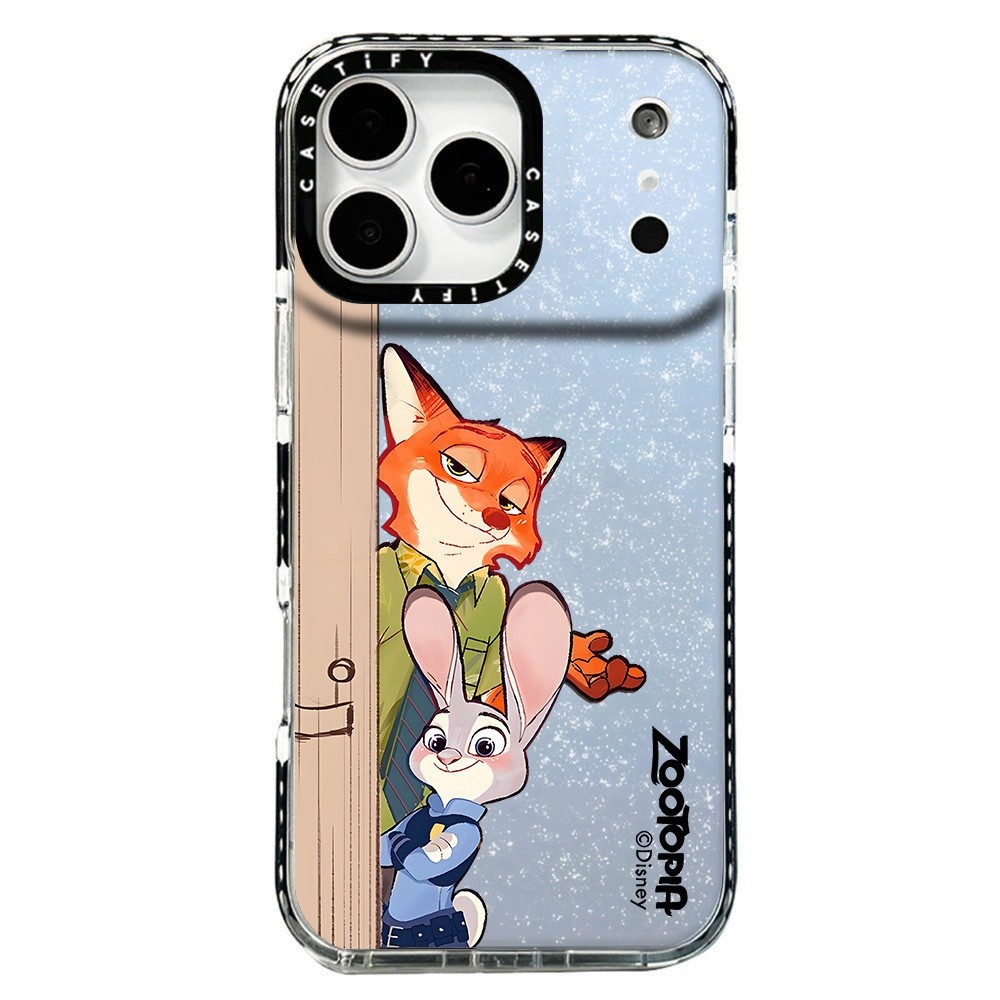 Ốp Điện Thoại Mềm Long Lanh Cặp Đôi Thỏ Cáo Cho iPhone 17 Pro Max 16 Plus 15 14 13 12 11 Vỏ Bảo Vệ Chống Sốc