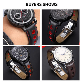 Dây đeo đồng hồ da bò cho Tissot T91 Dây đeo đồng hồ không đổi Khóa bướm 20mm Dây đeo đồng hồ Porus Vòng tay nhiệt đới dành cho nam giới