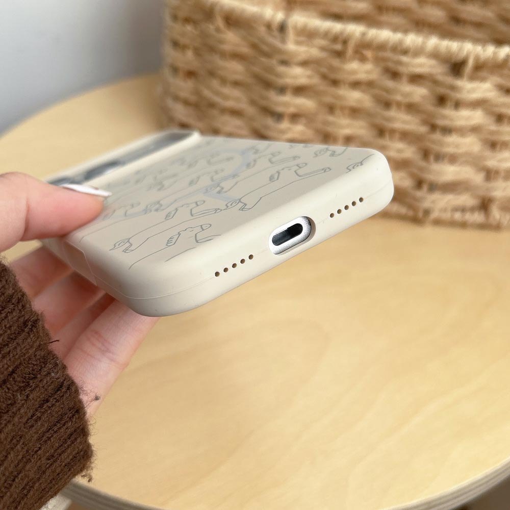 Ốp lưng TPU Tương thích với iPhone 13 14 14Pro 14ProMax 15 15Pro 15ProMax 16 16Pro 16ProMax 17 17Pro 17ProMax Line Pony Pattern Magnet Case