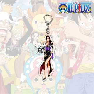Anime One Piece Trafalgar Law Charlotte Katakuri Nico Robin Nami Chopper Usopp Acrylic Key Chains Keyrings Pen