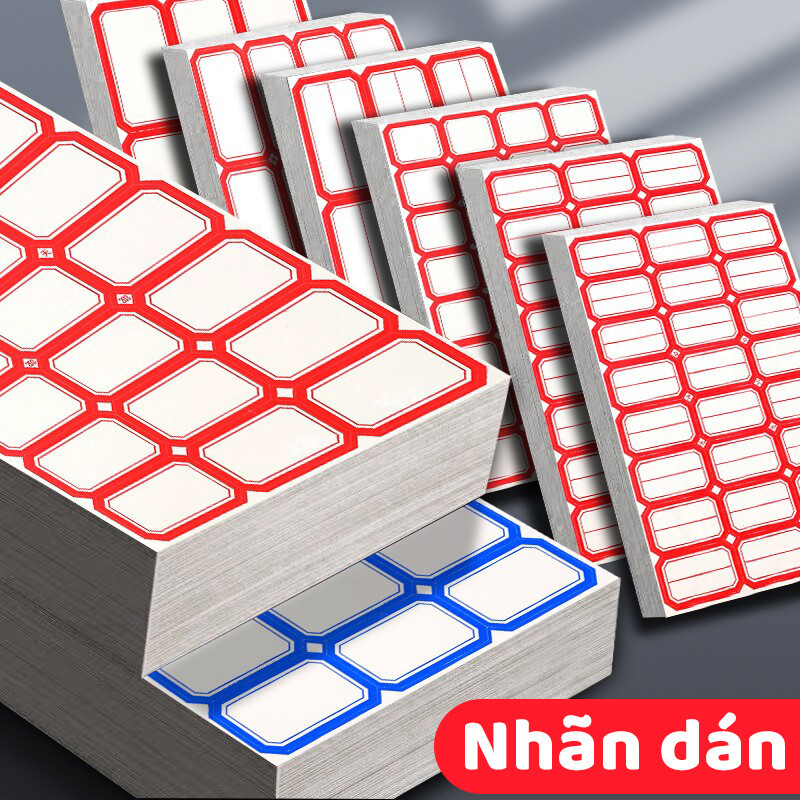 Nhãn dán ghi chú văn phòng - Set 50 tem dán chuyên nghiệp, hỗ trợ đánh dấu thông tin và ghi giá nhanh chóng