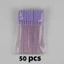 FAVORITEGOODS 50 Chiếc Bàn Chải Lông Mi, Microbrush Lông Mi Nối Dài Spoolie Lash Bàn Chải Trang Điểm, Công Cụ Mỹ Phẩm Silicon Pha Lê Bền Đẹp Lược Lông Mày