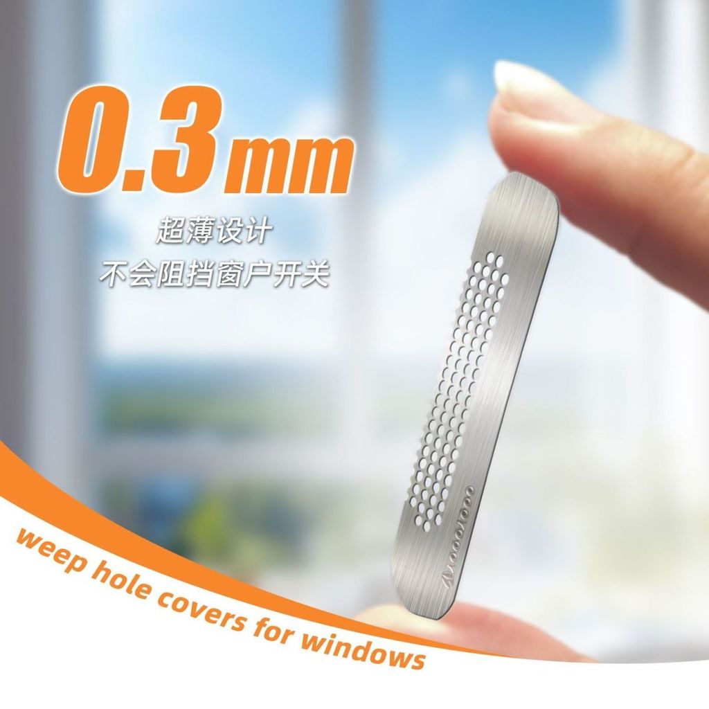 Tấm thép không gỉ Miếng dán lỗ nước cho cửa sổ Màn hình bền cửa sổ Lỗ thoát nước lộ Miếng dán chống côn trùng Tự dính
