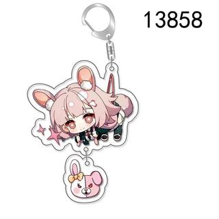 Danganronpa Anime Togami Byakuya Komaeda Nagito Keychains Acrylic Key Ring Cute Funny Cartoon backpack ornam