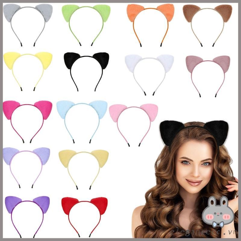 ELEGA Mèo Tai Họa Tiết Băng Đô Cosplay Hóa Trang Đầu Lễ Hội Mũ Trang Phục Dự Tiệc Phụ Kiện