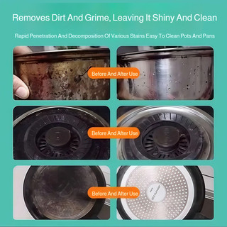Dụng cụ nấu ăn Descaling Cleaner Pot Bottom Black Remover Black Pan Thép không gỉ Cleaner Gel Nhà bếp Loại bỏ vết bẩn Descaler Heavy Duty Cleaner