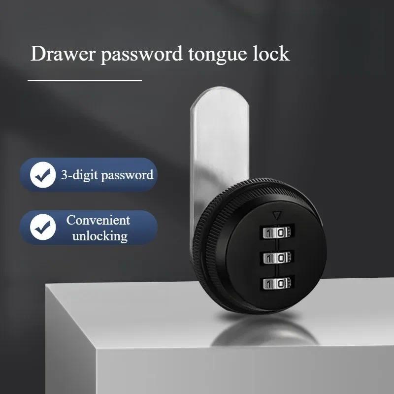 Mật khẩu bảo mật 3 chữ số Ngăn kéo không cần chìa khóa Khóa Cam Kết hợp Tủ cửa được mã hóa Phần cứng gia đình Hộp thư hợp kim kẽm