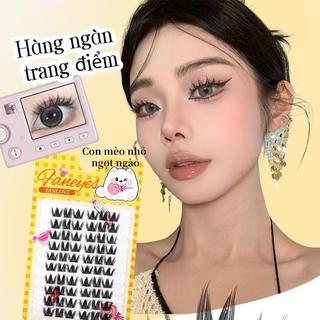 Mi giả không sẵn keo Mi giả ghép giả da dài mảnh tự nhiên làm to mắt tự nhiên và bền vững vật thần cần thiết cho đi làm và chụp ảnh