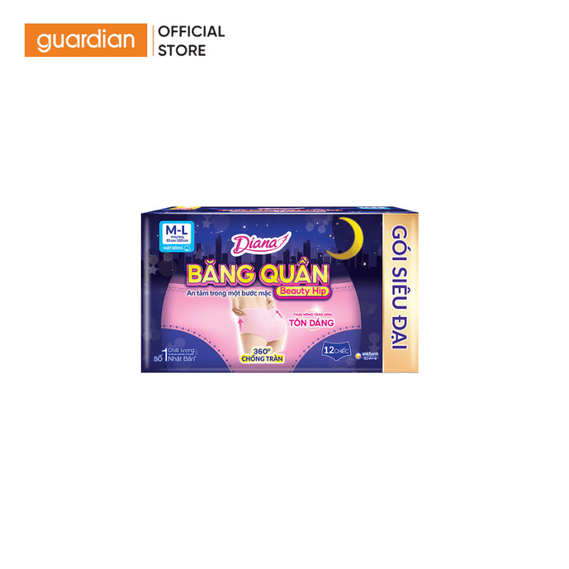 Băng Vệ Sinh Dạng Quần Diana M-L 12 Miếng | Guardian Việt Nam