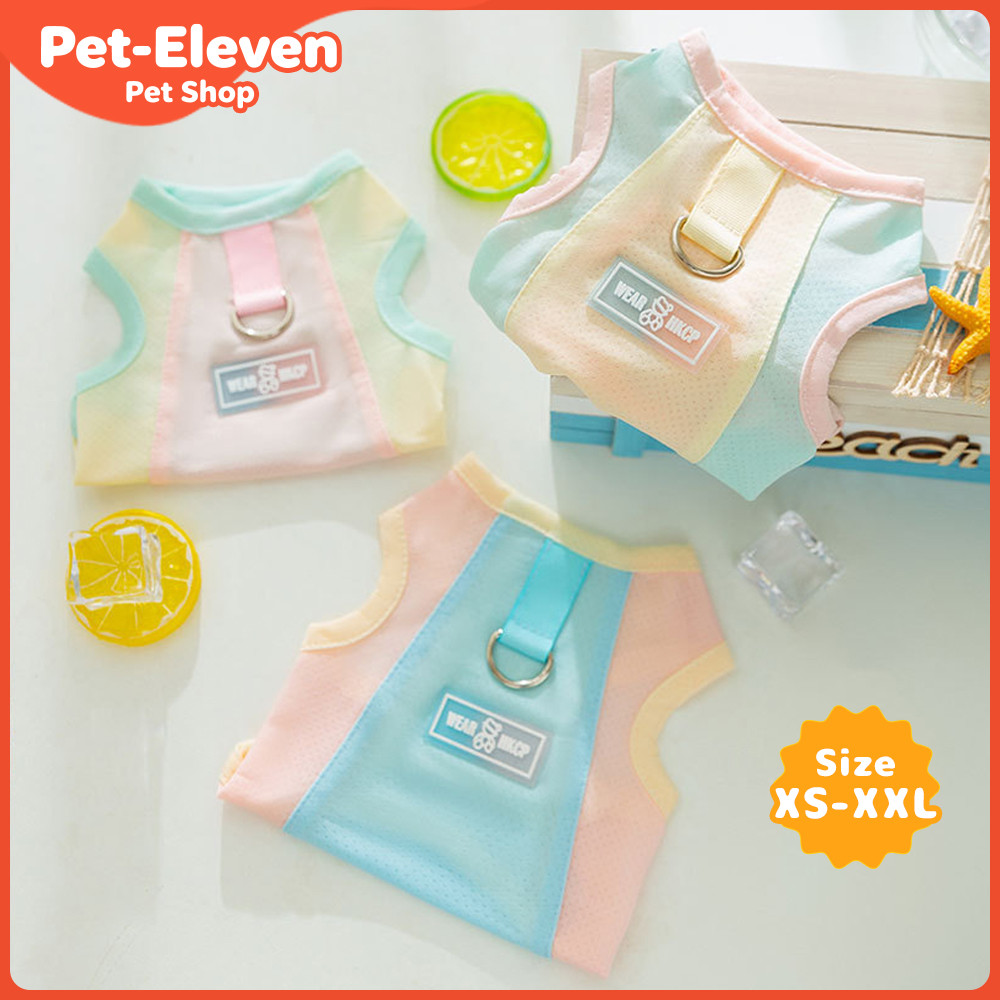 [Pet-Eleven] Áo Vest Quần Áo Thú Cưng Lưới Thoáng Khí Chống Trơn Đi Chơi Lực Kéo Nhẹ Chống Nắng Chống Tia Cực tím Quần Áo Mỏng Quần Áo Chó Mèo Teddy / Bichon / Schnauzer Chó Nhỏ Vừa