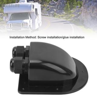 VBESTLIFE Aramox Năng Lượng Mặt Trời Cáp Đôi Đầu Vào Tuyến Hộp 6mm 8mm Cổng kết nối Vỏ IP68 cho RV Mái Thuyền Du Thuyền (Đen)
